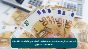 قفزة جديدة في سعر اليورو أمام الجنيه.. تعرف على التوقعات للتغيرات القادمة هذا الأسبوع